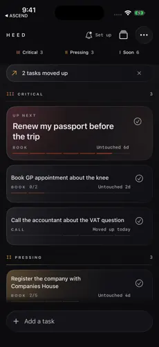 HEED on iPhone